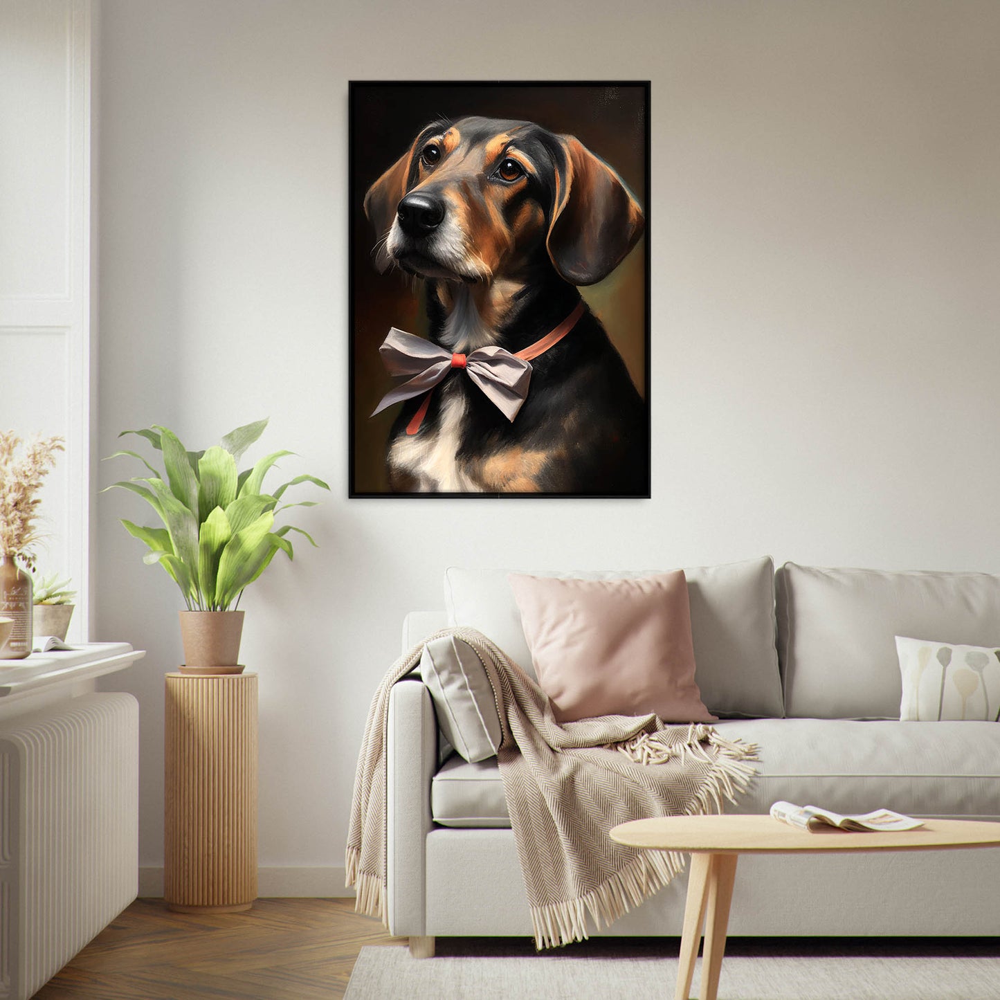 »Basset Hound med rosett«