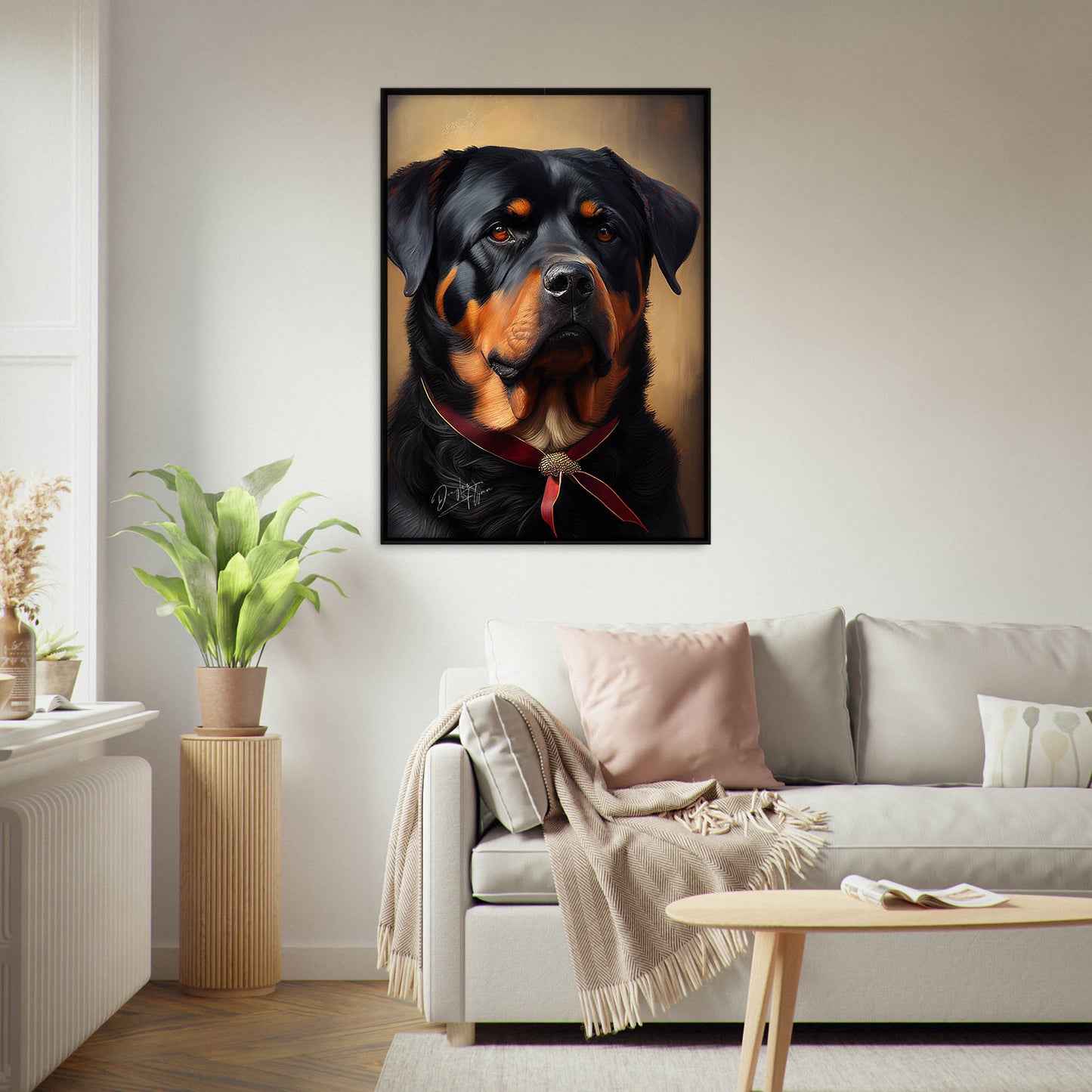 »Rottweiler med rosett«