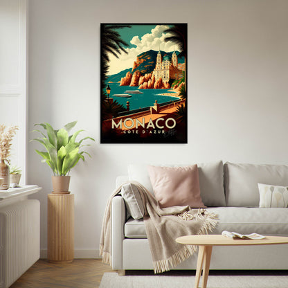 »Monaco, travel poster« retro poster