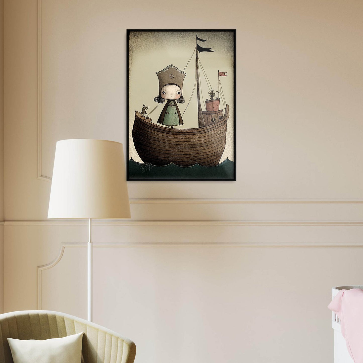 »Grouchy Galleon And The Princess« retro poster