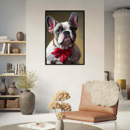 »French Bulldog med rosett«