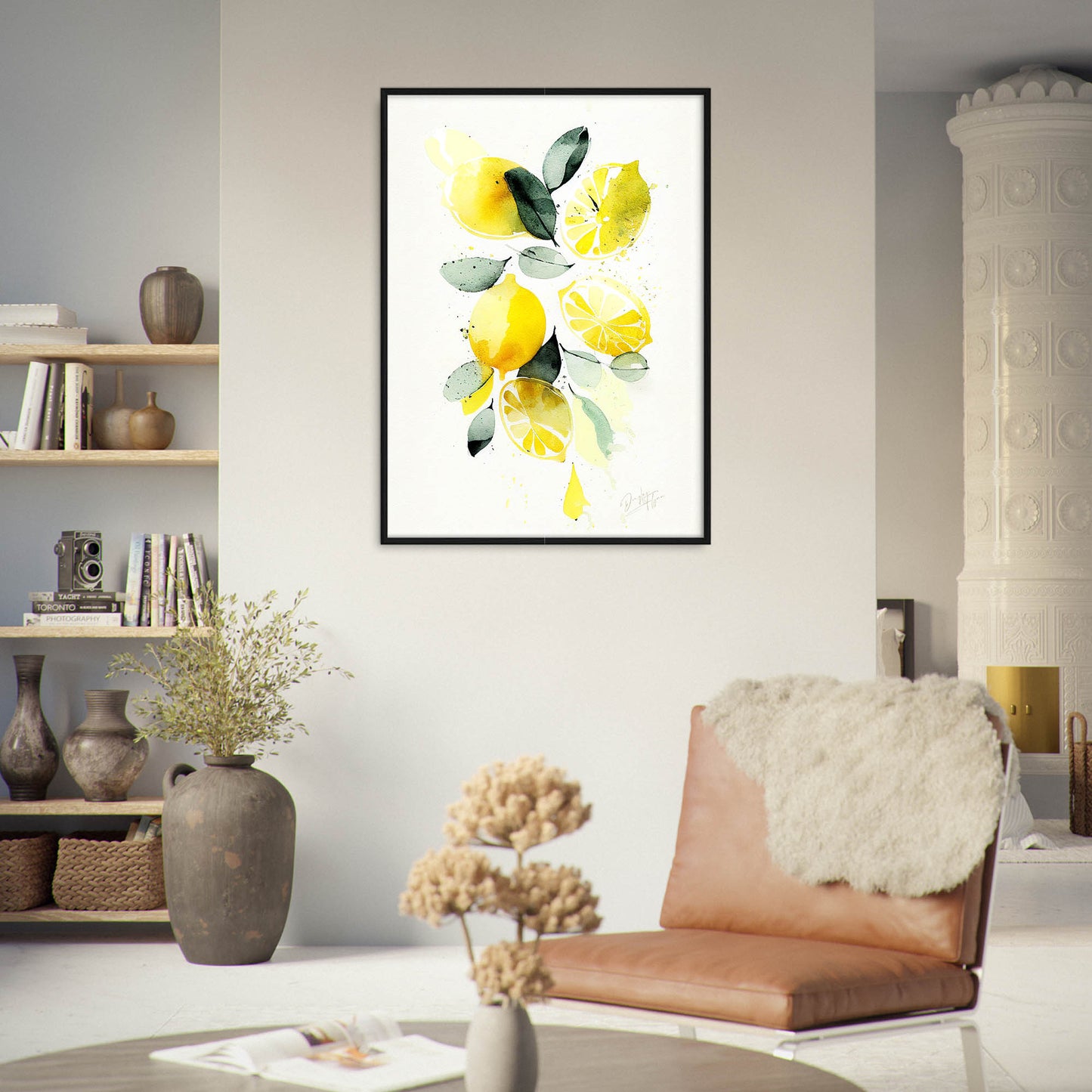 »Lemon Tranquil Tones« retro poster