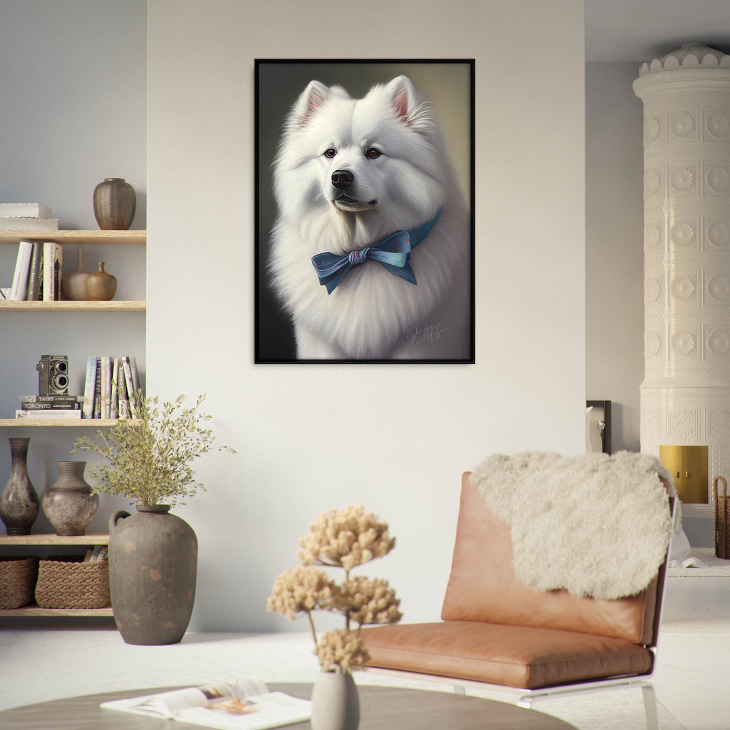 »Samojedhund med rosett«