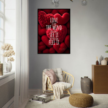 »Love Is Like The Wind« retro poster