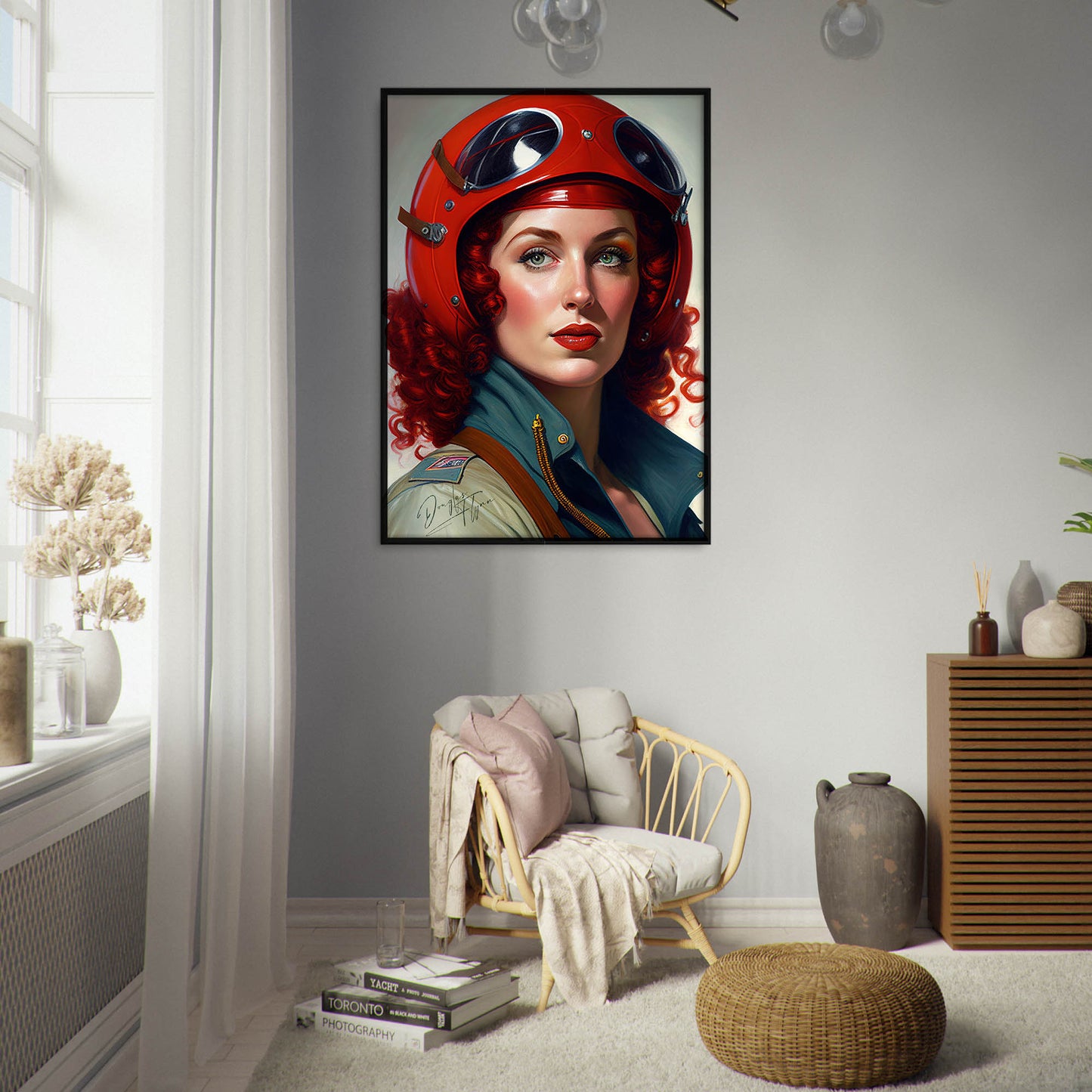 »Never been scared of a little silk« retro poster