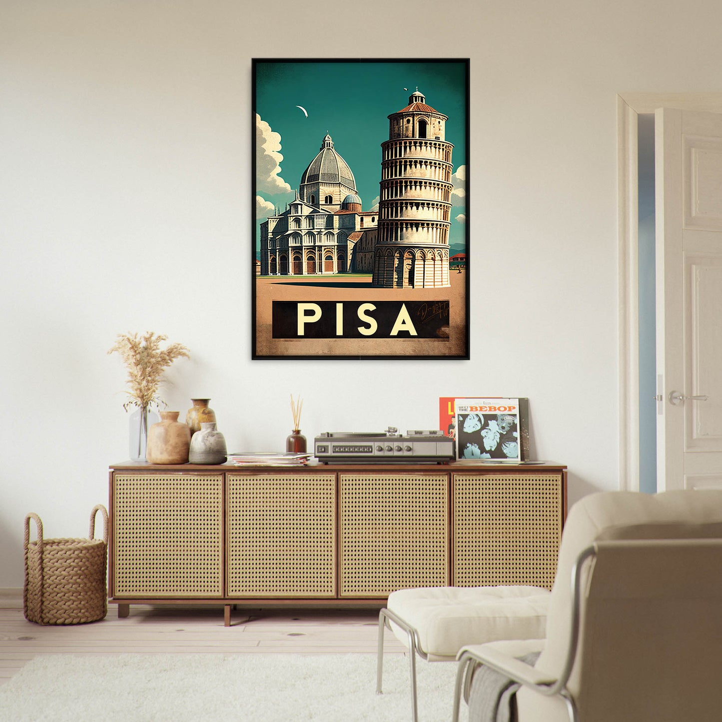 »Pisa, travel poster« retro poster