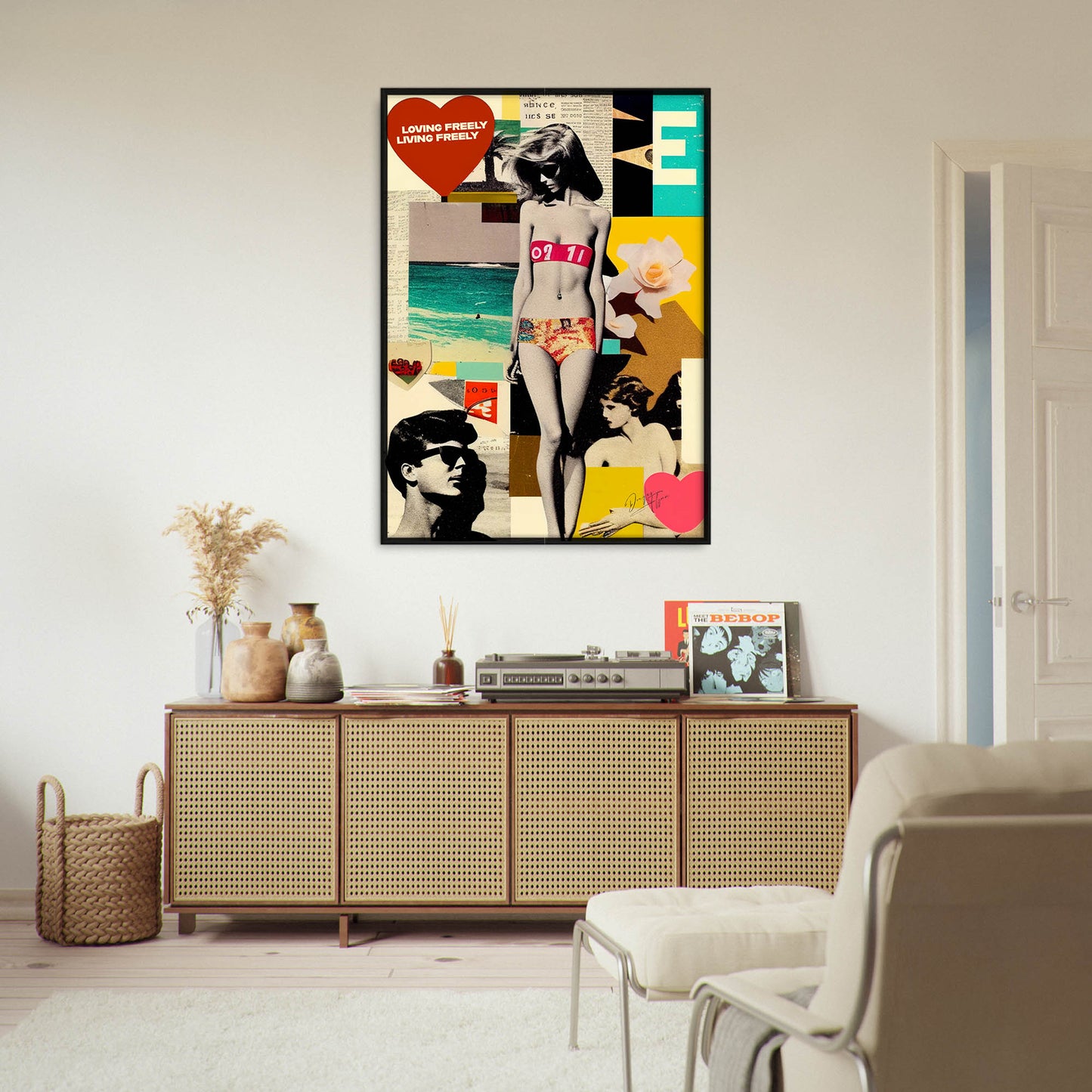 »Loving Freely, Living Freely«retro poster