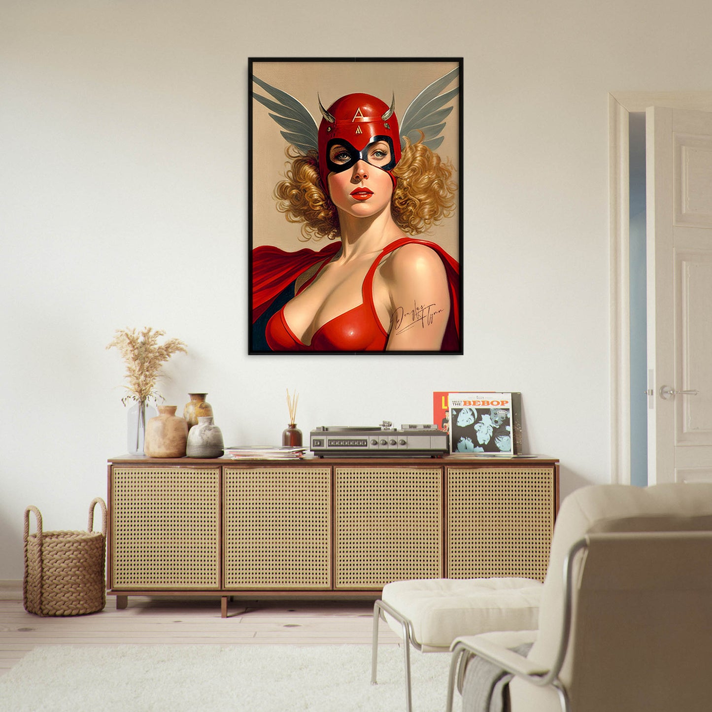 »The Scarlet Skyfighter« retro poster