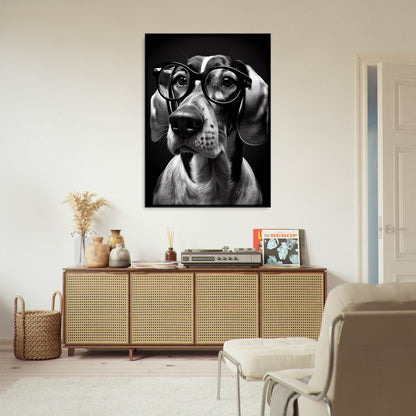»Pup in Glasses« retro poster