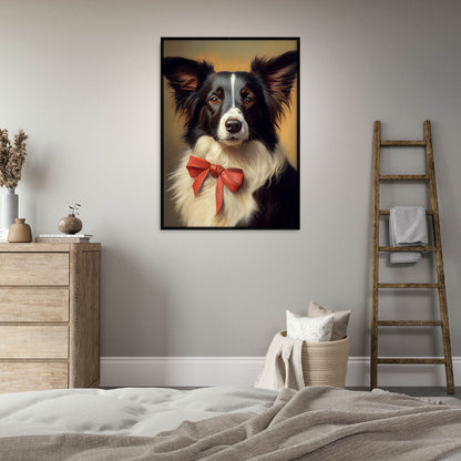 »Border Collie med rosett«