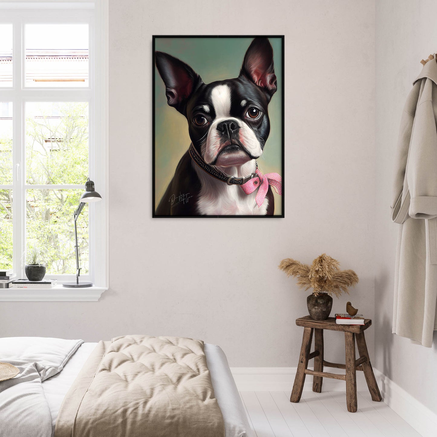 »Boston Terrier med rosett«