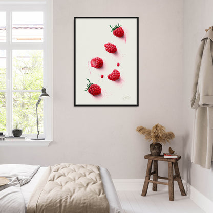 »Rasberries Watercolor Moods« retro poster