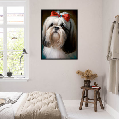 »Shih Tzu med rosett«