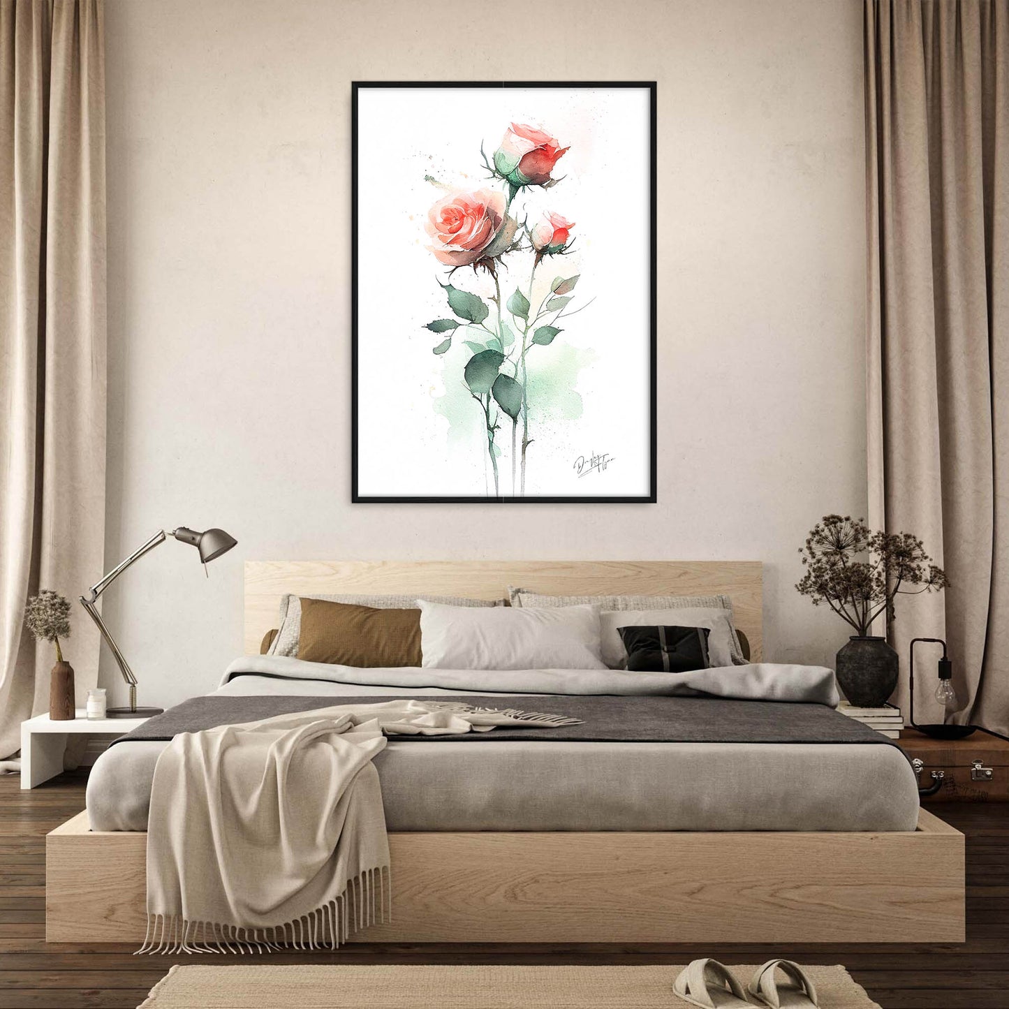 »Rose Waves of Colorful Serendipity« retro poster