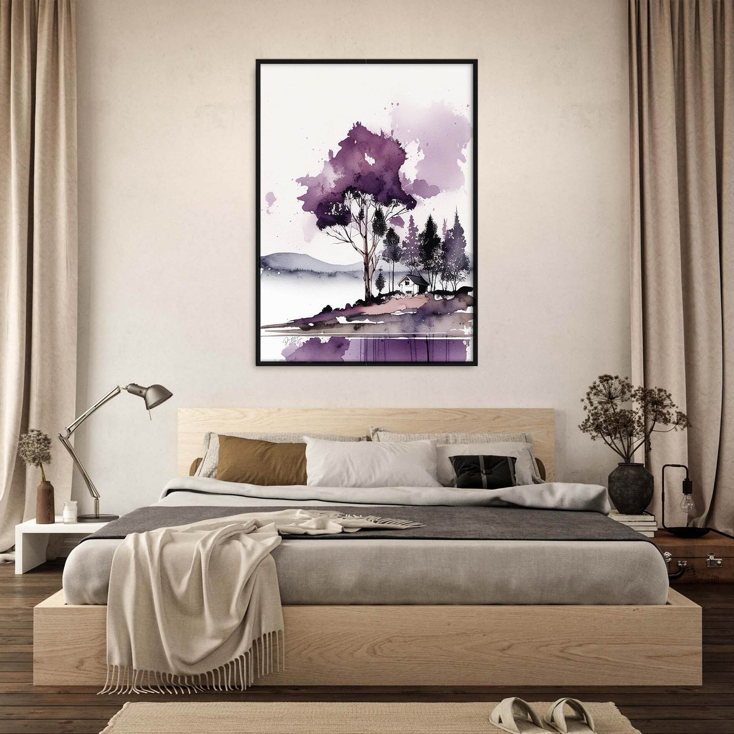 »Purple Serenity« retro poster