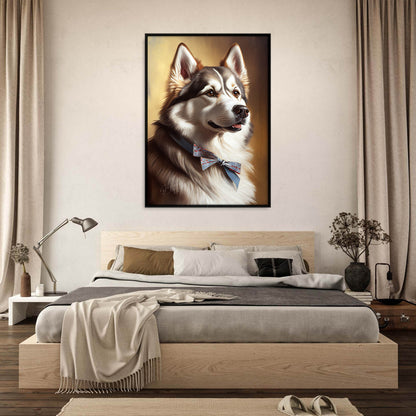 »Siberian Husky med rosett«
