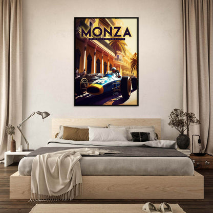 »Revved-Up Retro Racing« retro poster