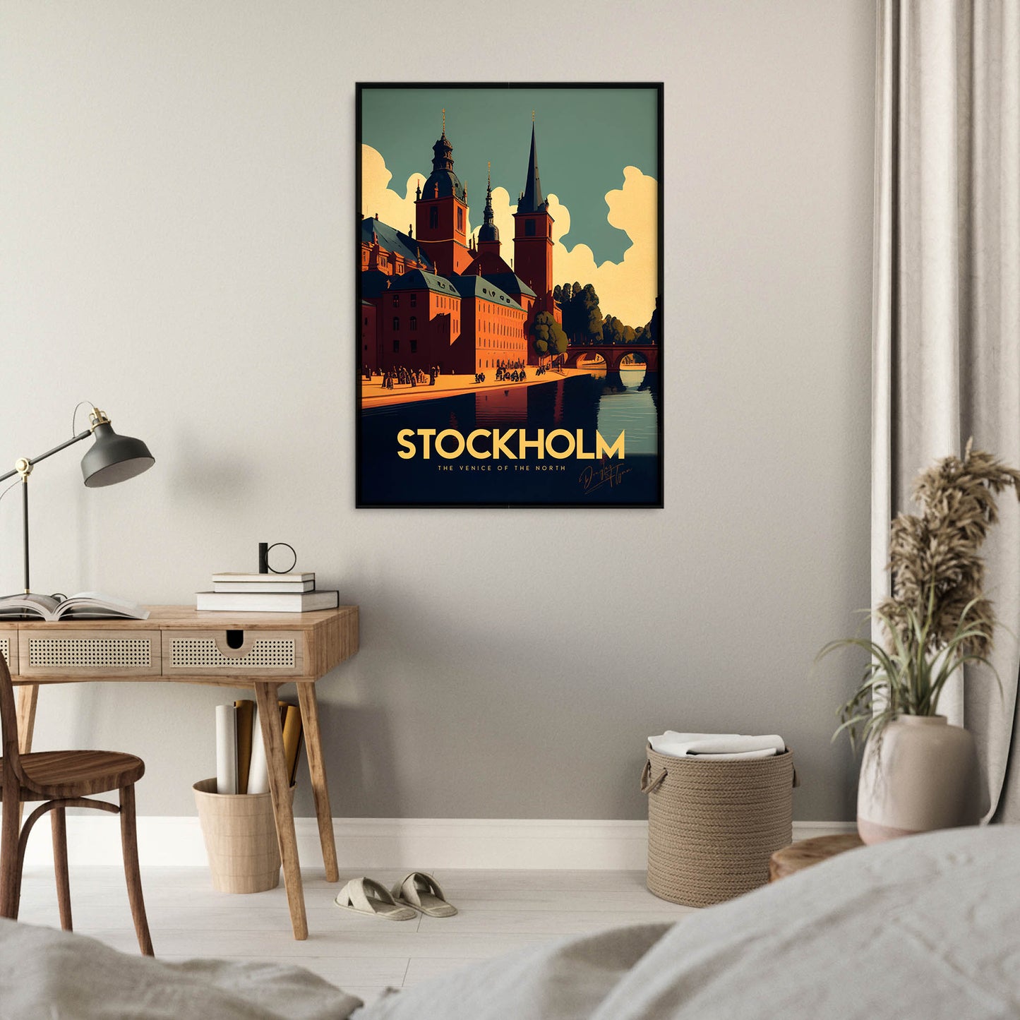 »Stockholm, travel poster« retro poster