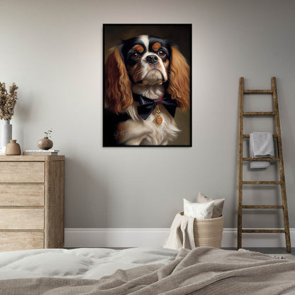 »Cavalier King Charles Spaniel med rosett«