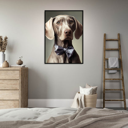 »Weimaraner med rosett«