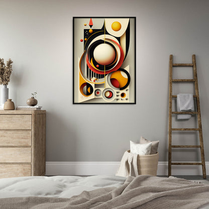 »Vibrant Forms in Motion« retro poster