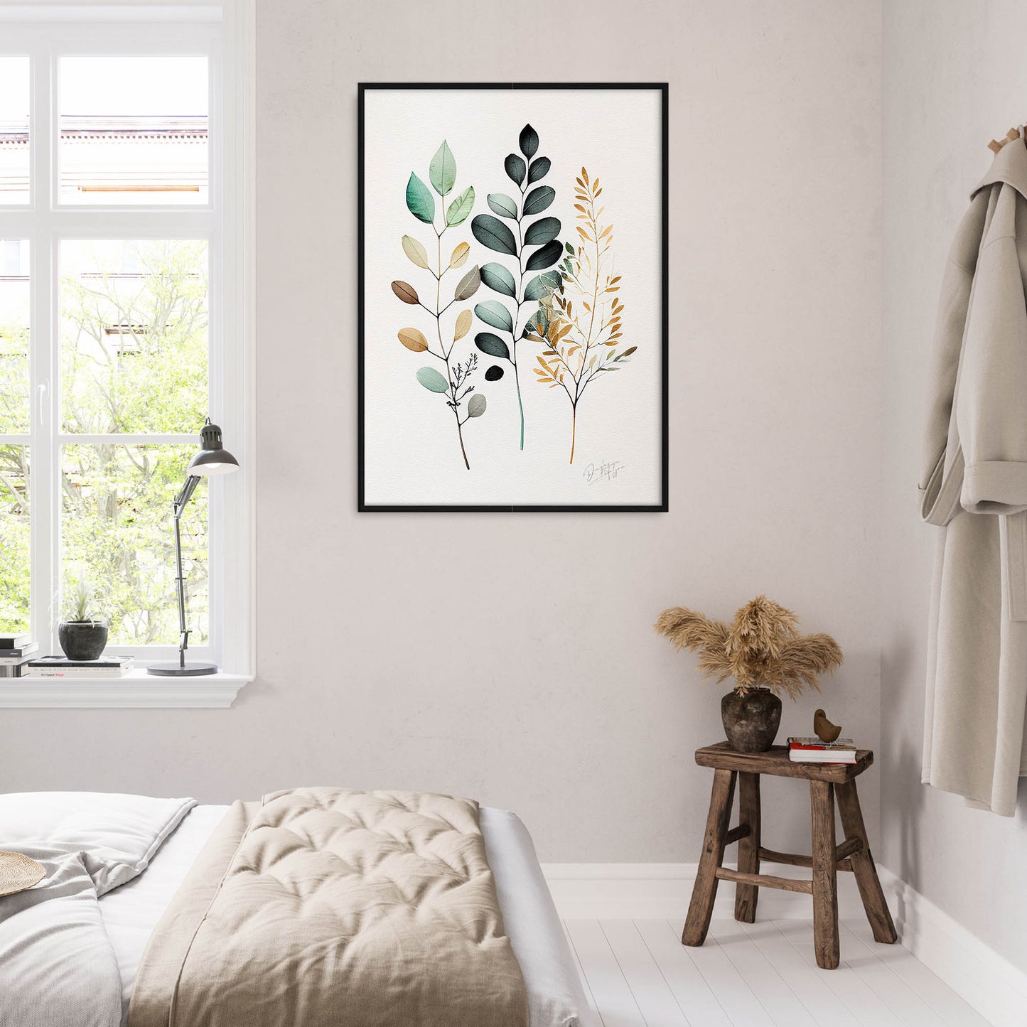 »Watercolor Foliage Musings« retro poster