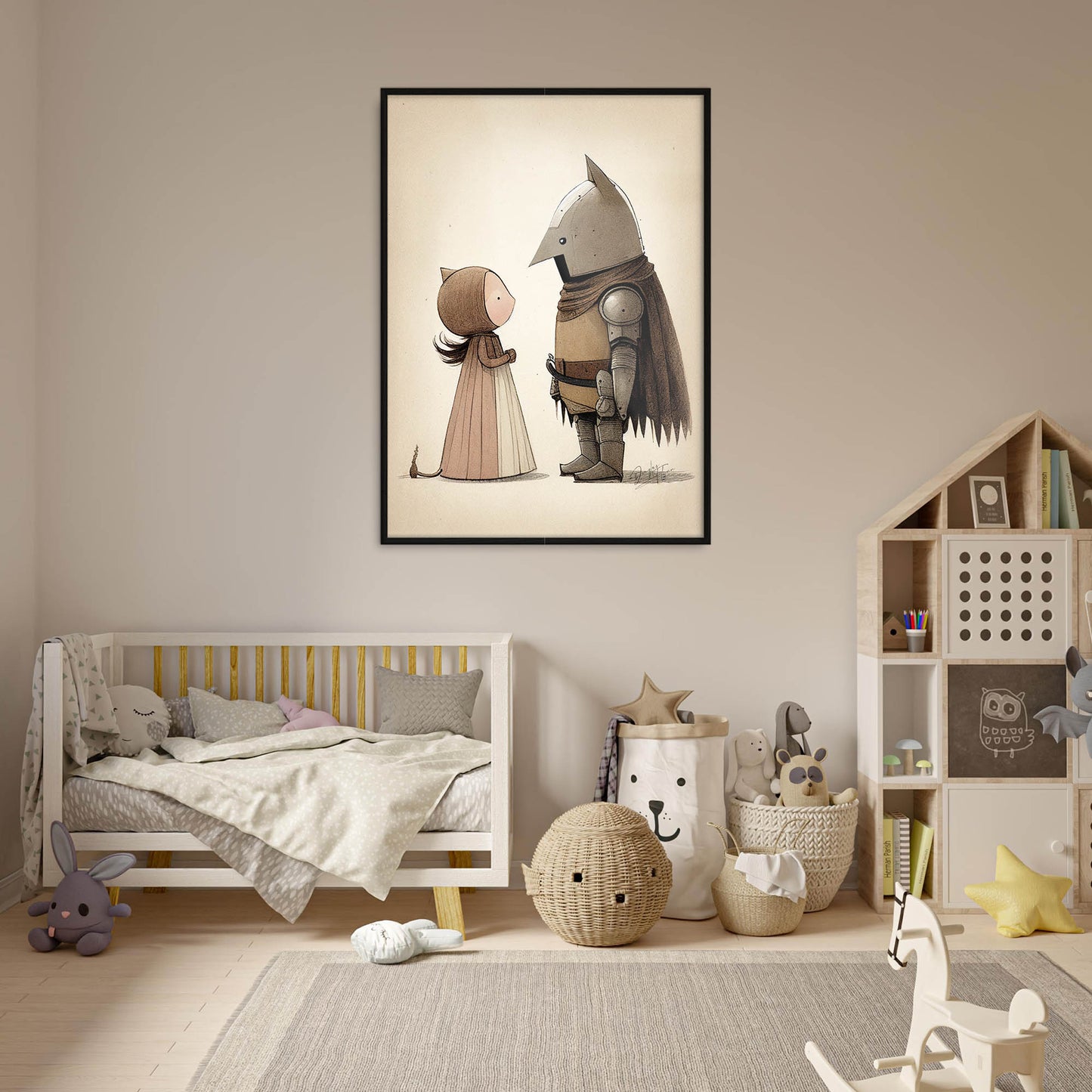 »Sullen Squire And The Princess« retro poster