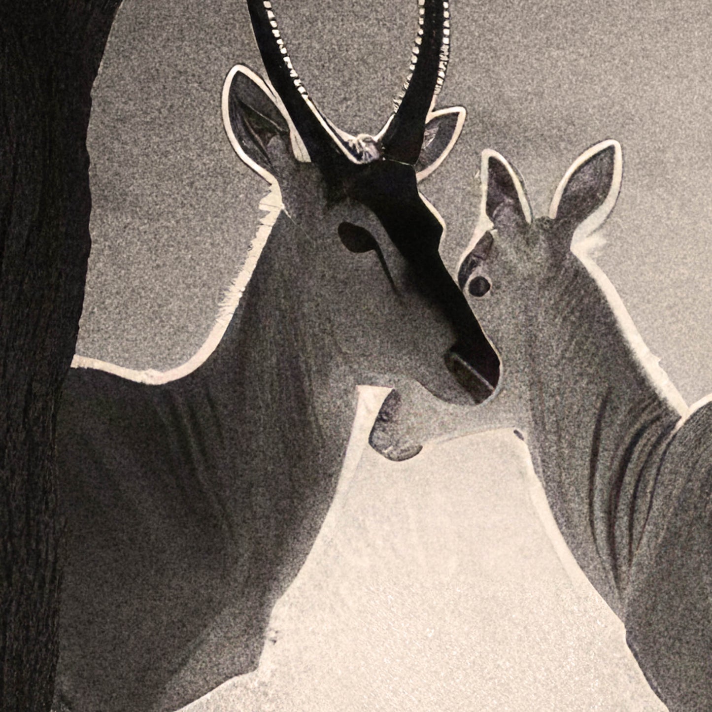 »Antelopes In Relaxing In TheShade« poster