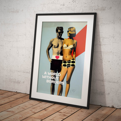 »A World Without Borders«retro poster