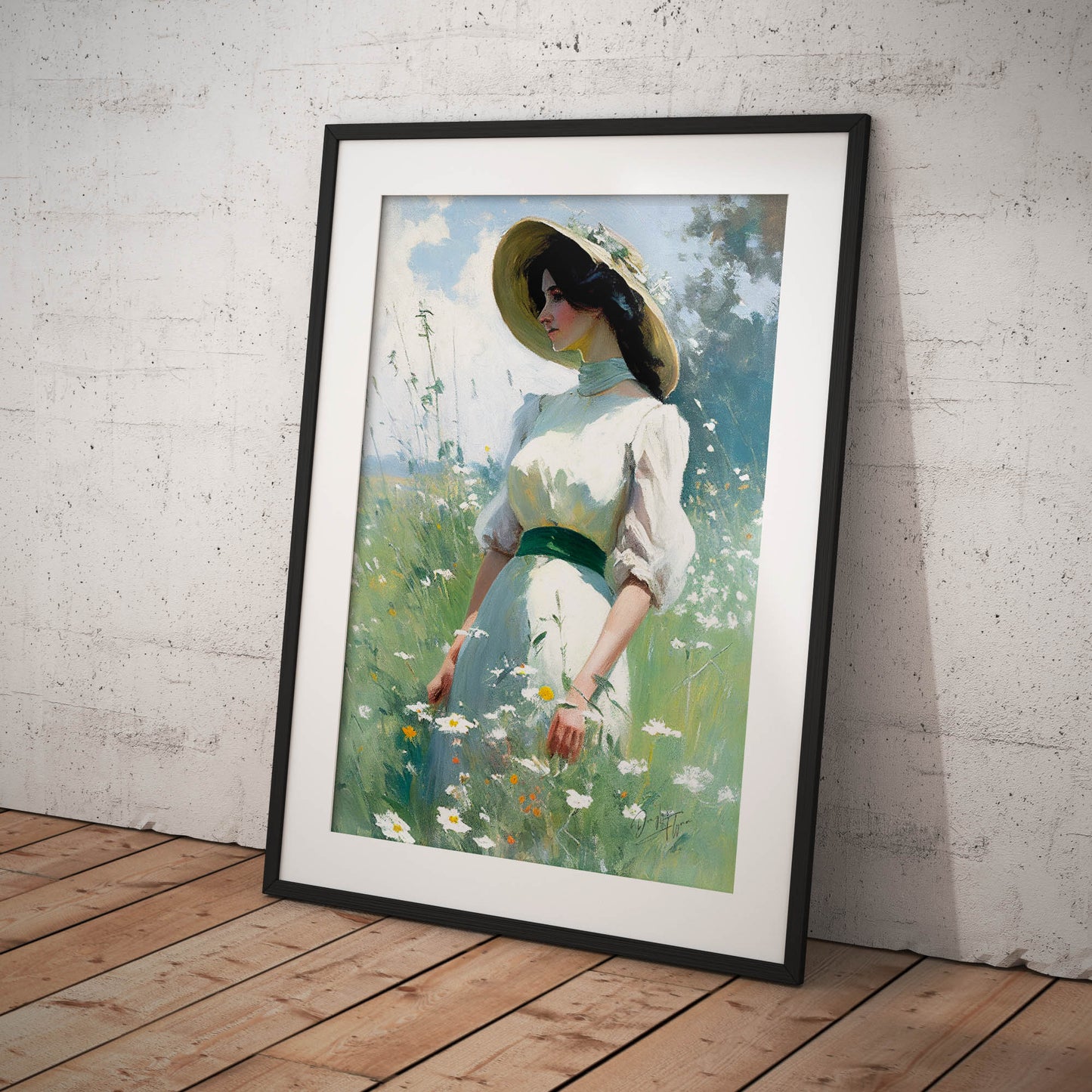 »Ava And Wildflowers« retro poster