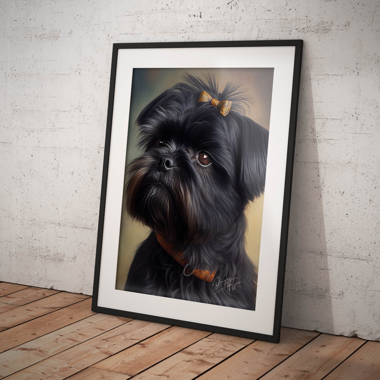 »Affenpinscher med rosett«