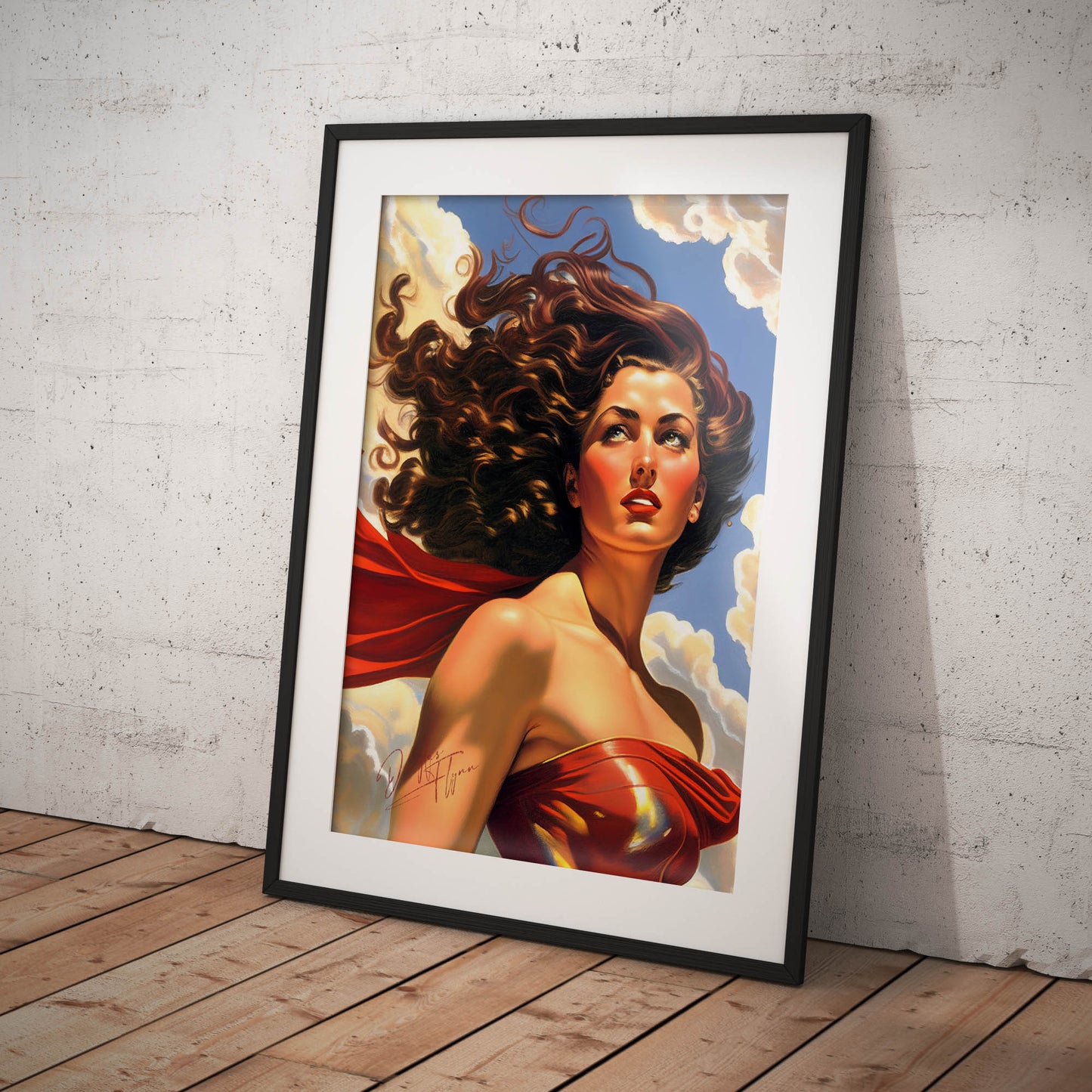 »The Lady In Red« retro poster
