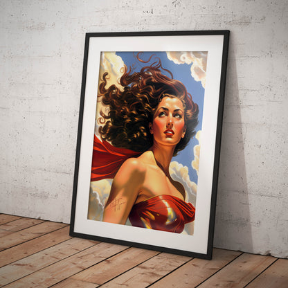»The Lady In Red« retro poster