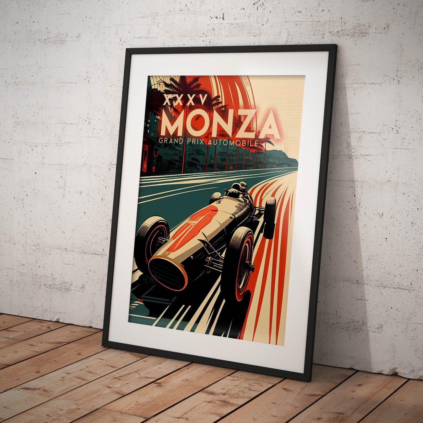 »Famous Four Wheels« retro poster