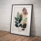 »Brushstrokes of Leaf Bliss« retro poster