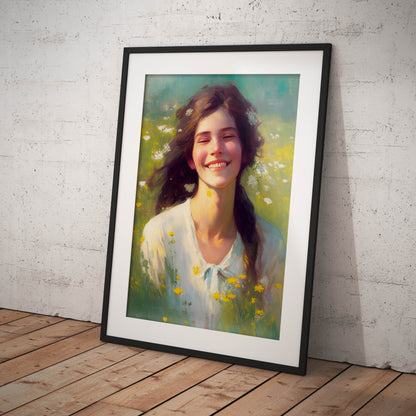 »Isabella with a smile« retro poster