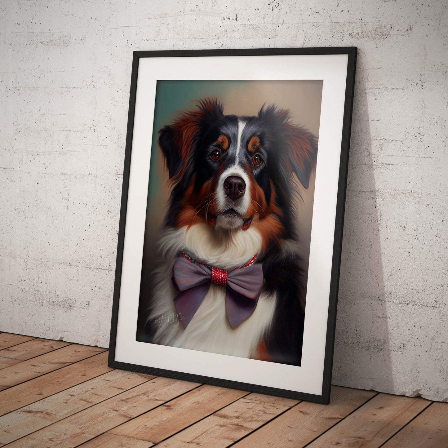 »Australian Shepherd med rosett«