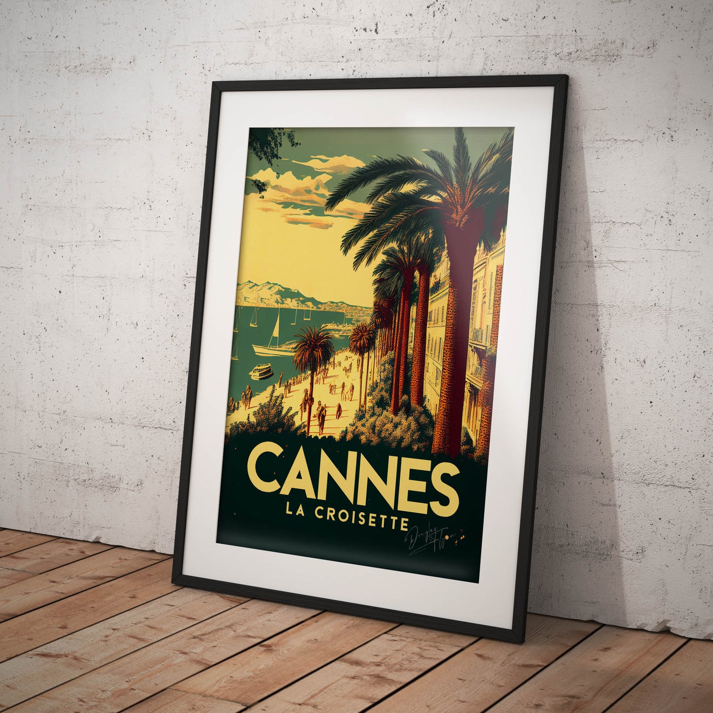 »Cannes, travel poster no 2« retro poster