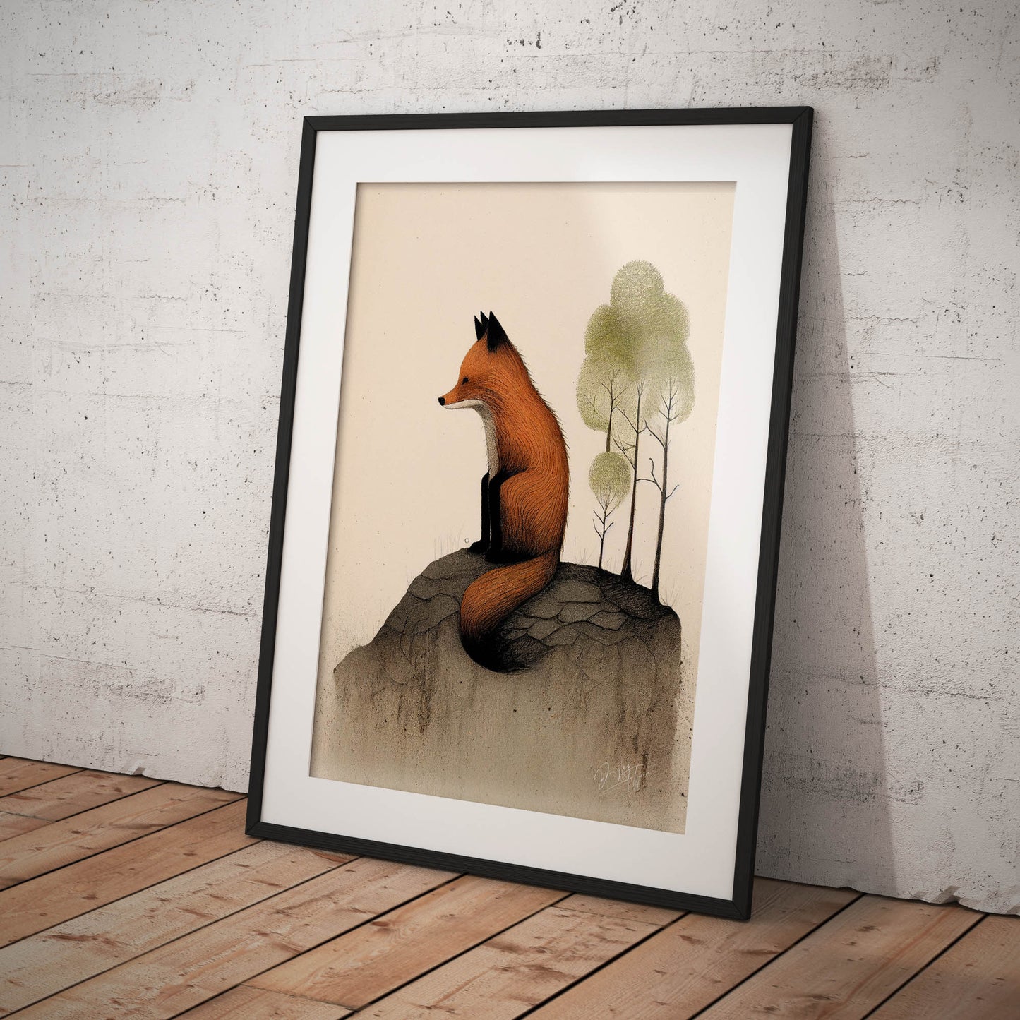 »Fox Doze And Ponder« retro poster