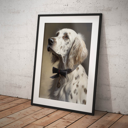»English Setter med rosett«