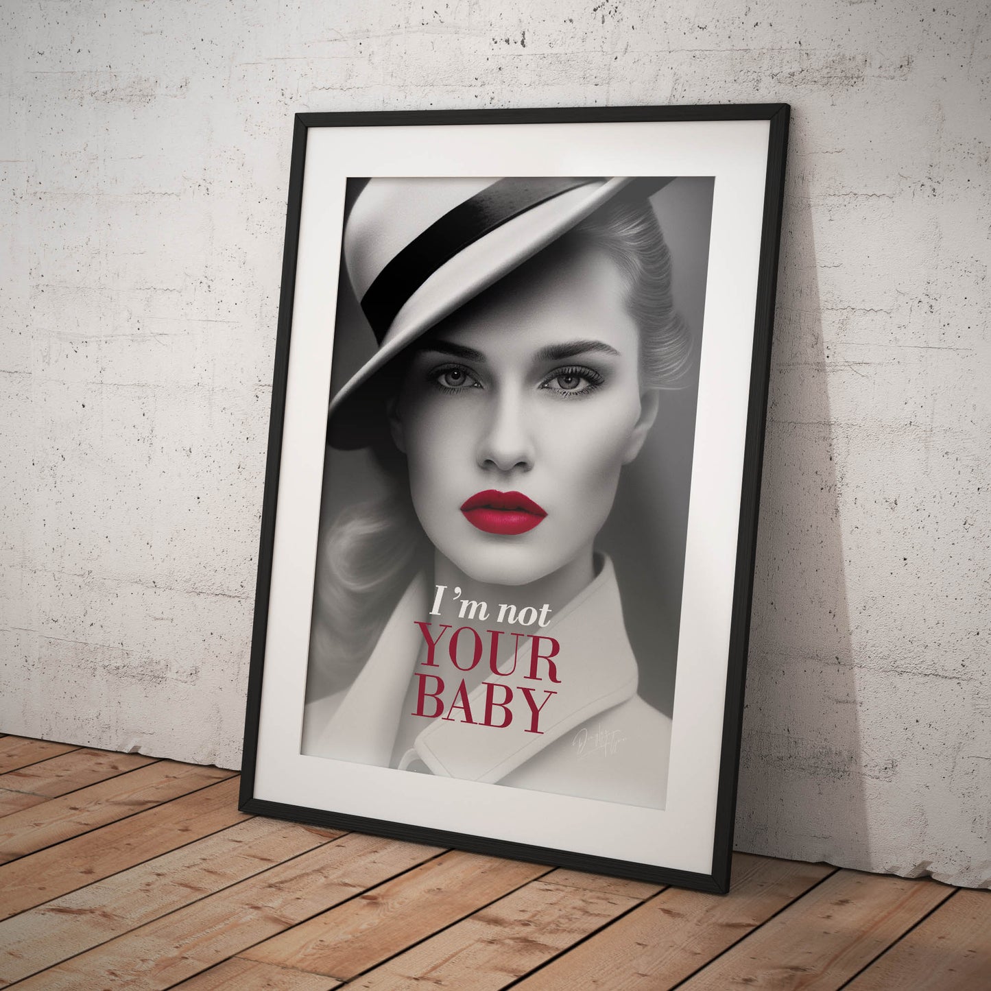 »Im Not Your Baby« retro poster
