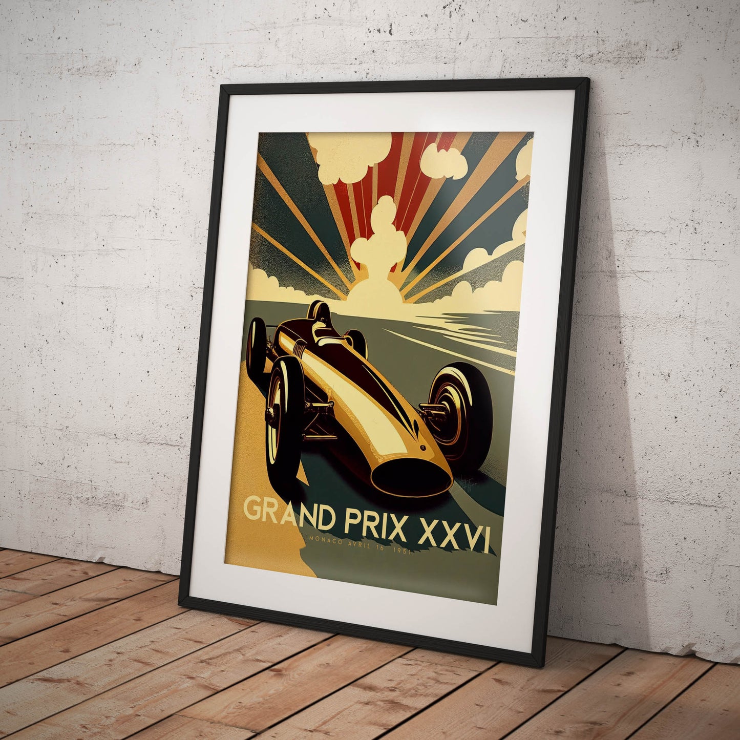 »Journey Through Racing History« retro poster