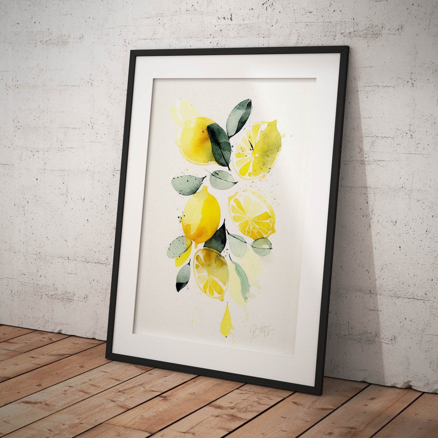 »Lemon Tranquil Tones« retro poster