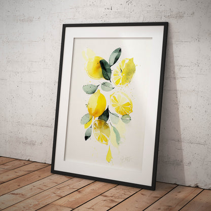 »Lemon Tranquil Tones« retro poster