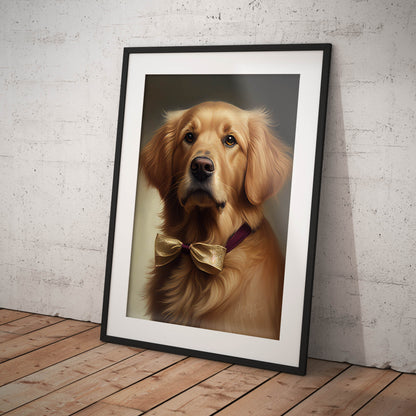 »Golden Retriever med rosett«