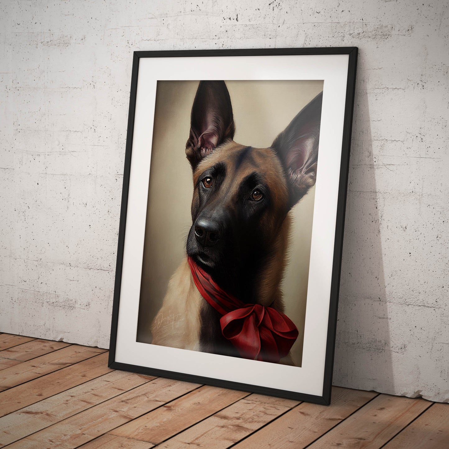 »Belgian Malinois med rosett«