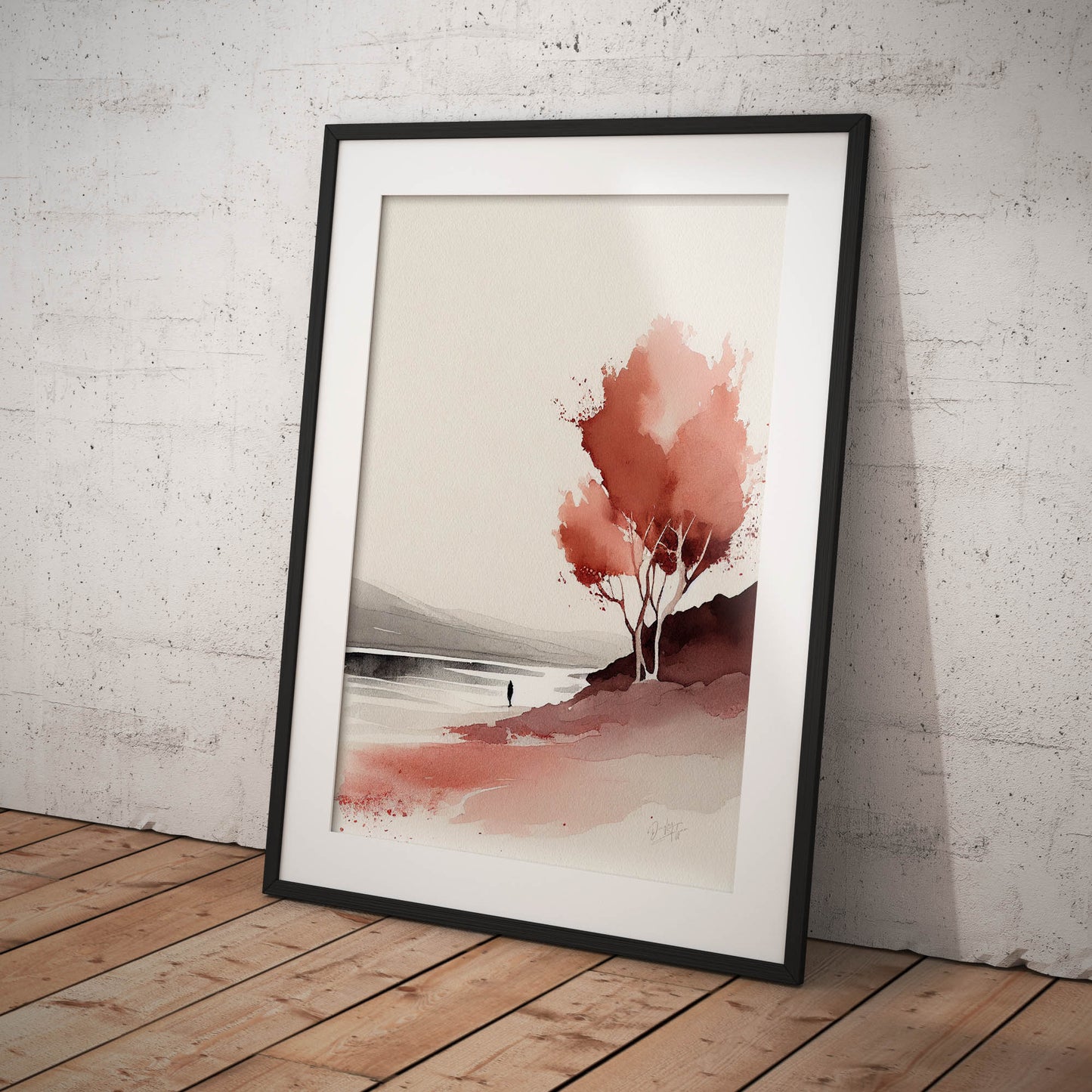 »My Dreamy Landscapes and Shades of Red« retro poster