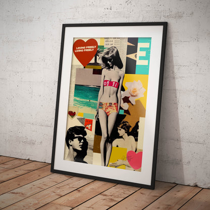 »Loving Freely, Living Freely«retro poster