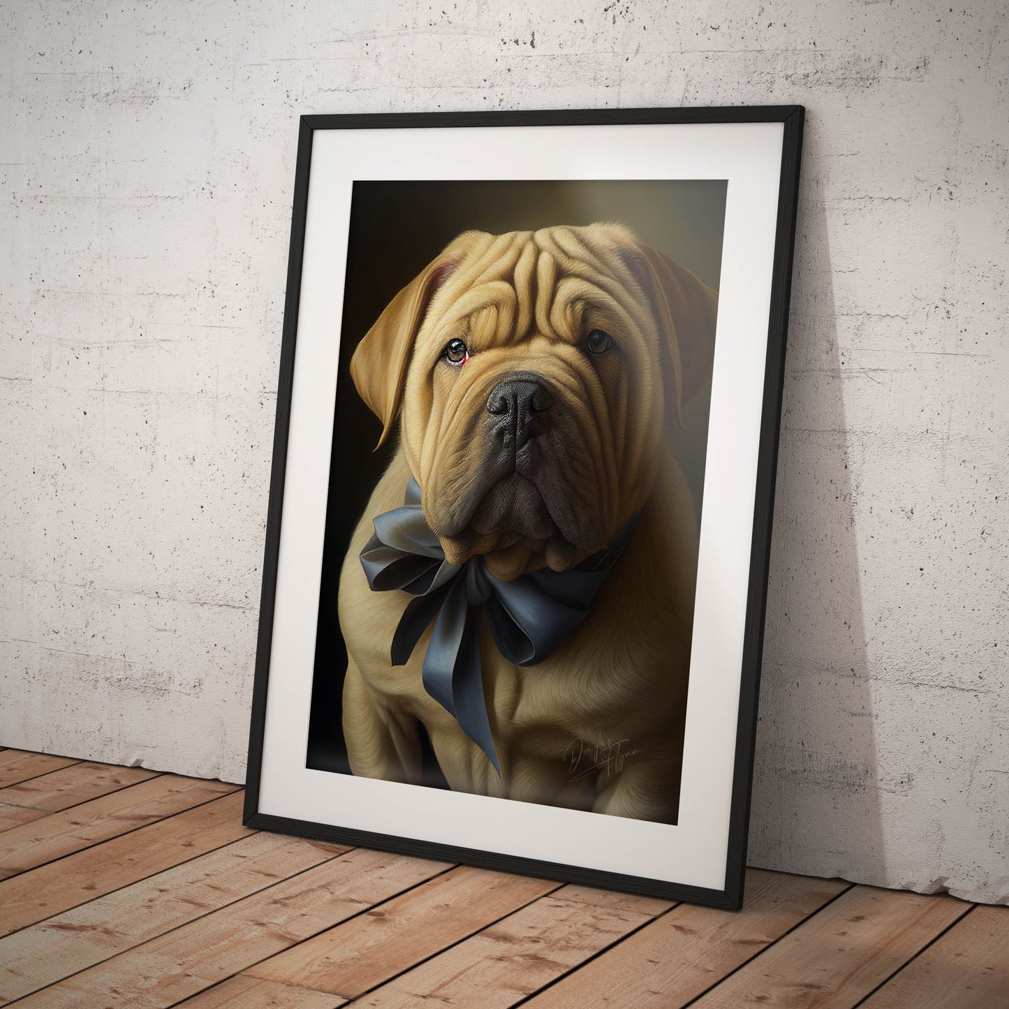 »Shar Pei med rosett«