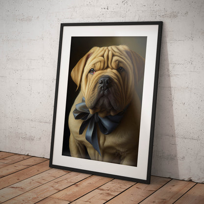 »Shar Pei med rosett«